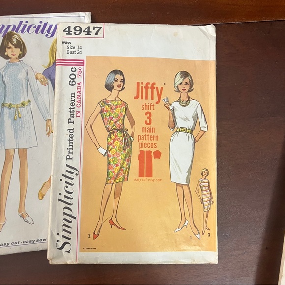 Lot of 6 Vintage 1960's Women's Sewing Patterns Size 14 - Picture 5 of 8